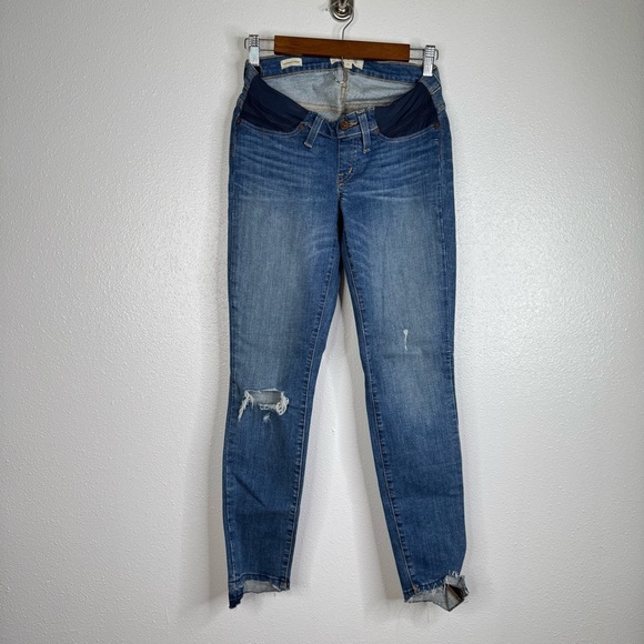 Madewell Maternity Side-Panel Skinny Jeans in Everton Wash: Adjustable Edition - Picture 4 of 11